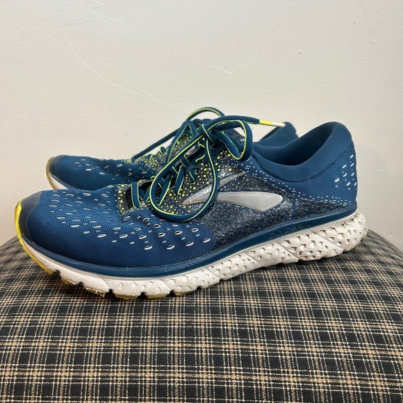 Brooks Glycerin 15 Men\'s Running Shoes Blue Yellow Sz 10.5 Wide